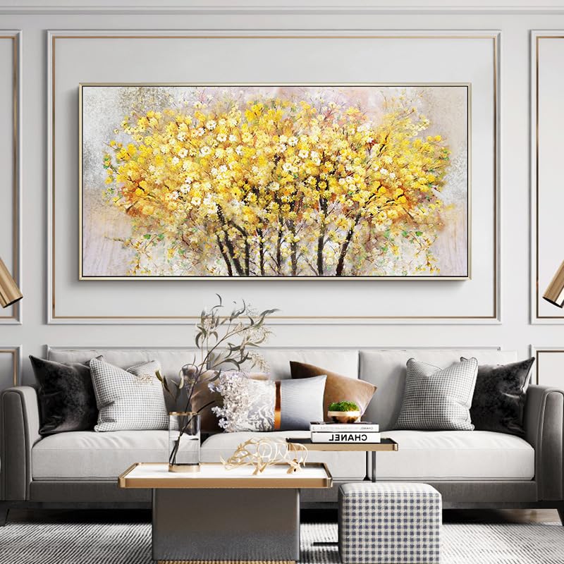 未使用高級ゴールド額付★手書き油絵★外寸約880×660mm 玄関やリビングに6 Amazon｜Arter 手書き油絵 現代絵画 手書きモダン油絵 金持ちの木